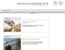 Tablet Screenshot of henningsmeier.de